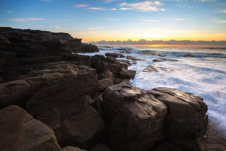 Sunrise seascape in Australia.の写真素材