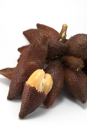 Salak fruit, Salacca zalacca isolated on white background.の写真素材
