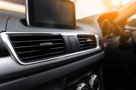 Interior of a modern car, Car Air Conditionerの写真素材