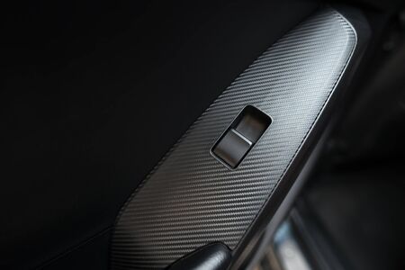Car interior, Car window controls and detailsの写真素材