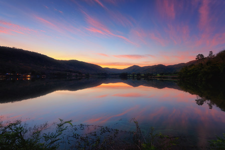 Lake in early morning. nature and landscape scene.の写真素材