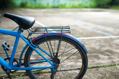 Blue grunge bicycleの写真素材