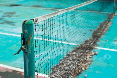 Abandoned tennis court, nobody use.の写真素材