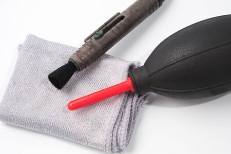 Lens cleaningの写真素材