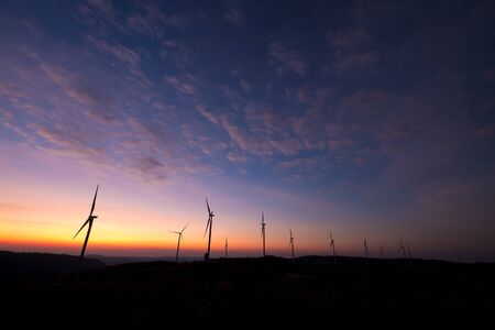 wind turbine, renewable energy and power concept.の写真素材