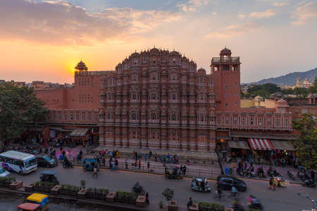 Hawa Mahal, Palace of Winds, Jaipur, Indiaのeditorial素材