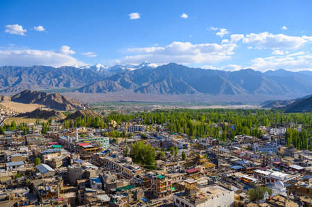 Leh city in Leh, Ladakh, Indiaのeditorial素材