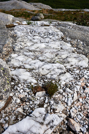 Raw marble vain in a mountain.の写真素材
