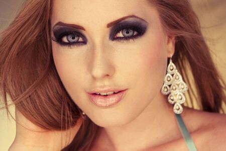 Portrait of attractive beautiful young woman の写真素材