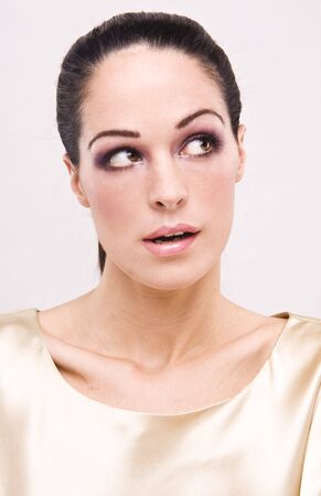 young beautiful woman with nice face expressionの写真素材