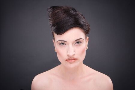Stylized portrait of beauty woman makeoverの写真素材