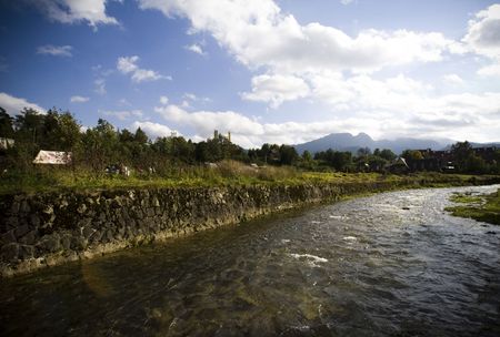 stream though the Tatra Mountainsの写真素材