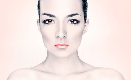 Portrait of a beautiful young woman の写真素材