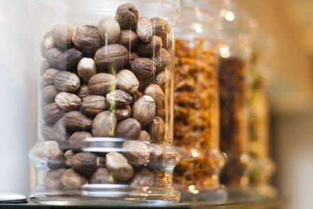 Spice Jars in the kitchenの写真素材