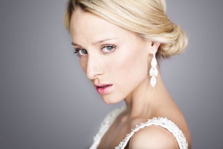 Portrait of beautiful woman looking  to camera の写真素材