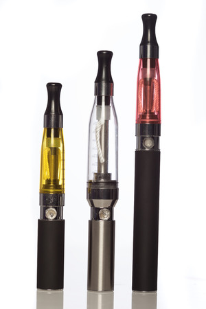 e-shisha , electronic cigarettes isolated on whiteの写真素材