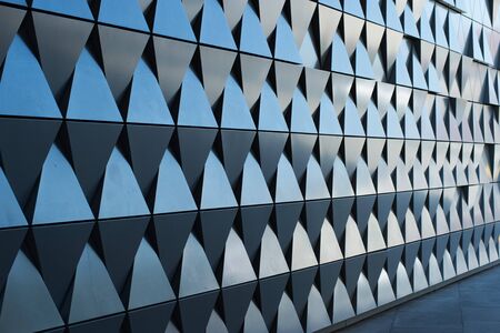 Modern Architectural Gray Wall Design at the Empty Lobby outside the Building.