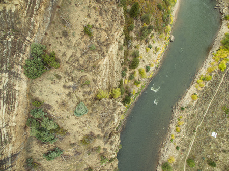 River in Glenwood Canyon - Colorado, Glenwood Springsの写真素材