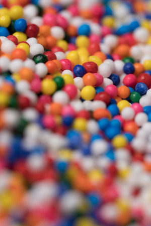 Macro pattern colorful sugar for texture and background. Colorful sprinkles sugar made for topping bakeryの写真素材