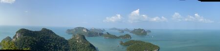 Beautiful view on Ang Thong National Marine Park in Thailand during sunny summer dayの写真素材