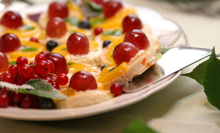 Cake with cherries