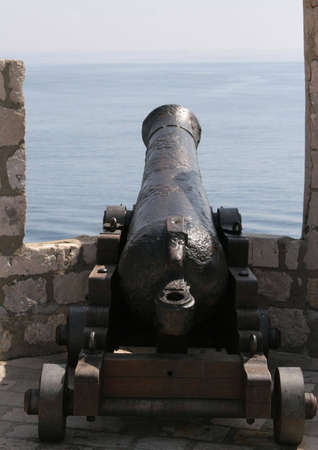 Cannon on the castleの写真素材