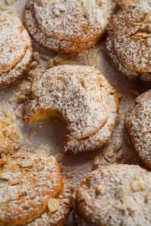 Biscuit with nutsの写真素材