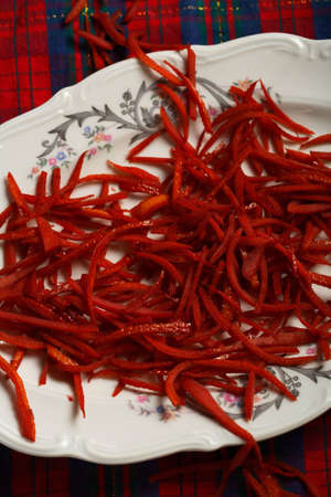 Red chips orangeの写真素材