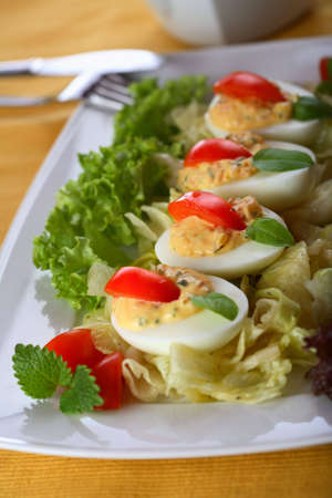Eggs on the salad