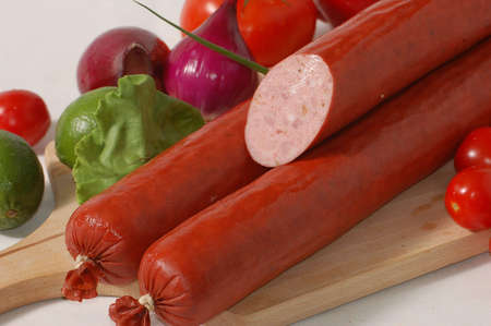 Sausage and vegetablesの写真素材