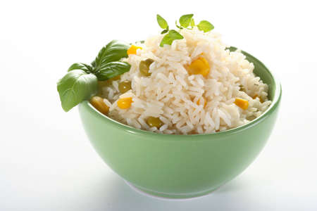 Rice with cornの写真素材