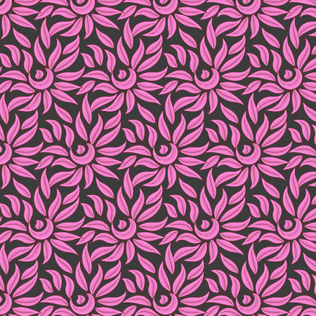 Vector seamless colorful floral pattern for background, textures, fabric, print, textiles, wrapping... Elegant seamless decorative pattern.のイラスト素材