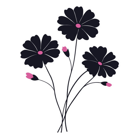 cute flowers cartoon isolated vector illustration graphic design vector illustration graphic designのイラスト素材