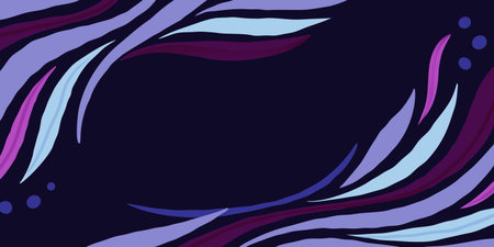 Abstract background with blue and purple wavy lines. Vector illustration.のイラスト素材