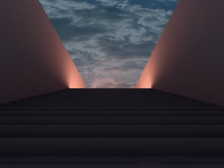 stairs , 3D renderingの写真素材