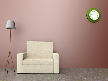 sofa in room , 3d renderingの写真素材