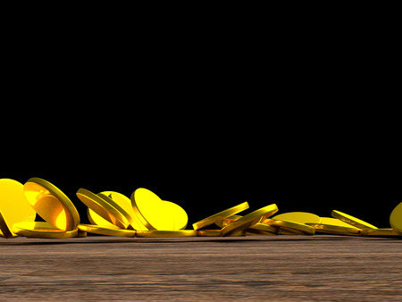 gold coins, 3D renderingの写真素材
