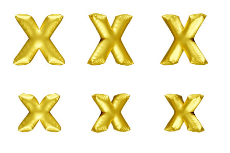 Balloon Letter X, 3D renderingの写真素材