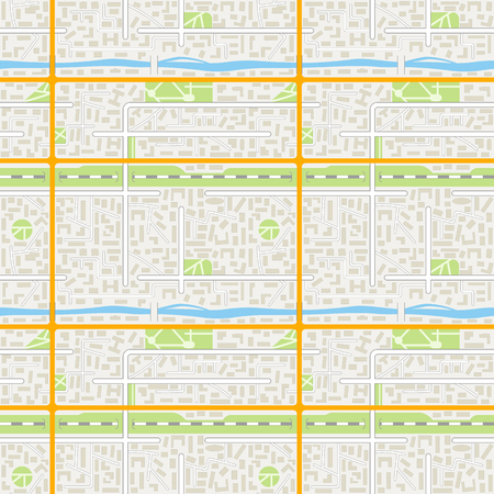 City map seamless pattern background.  vector illustration in flat style.のイラスト素材