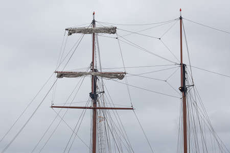 Mast and rigging of an wooden tall ship