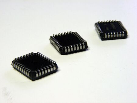 Integrated circuits all in a row on their back