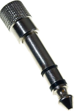 Standard Stereo Jack Plug isolated on whiteの写真素材