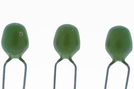 Inductors isolated on whiteの写真素材