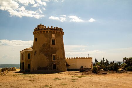 Pilar, Spain - Sept 10, 2019 : View of Torre or Tower in Spain on a warm sunny day on the Costa Blanca.のeditorial素材