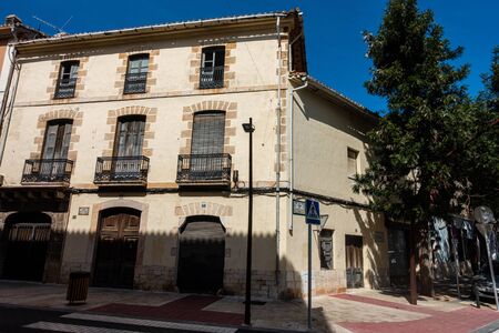 Denia, Valenciana, Spain - Sept 23 2019 : streets of Denia with tourists wandering around.のeditorial素材