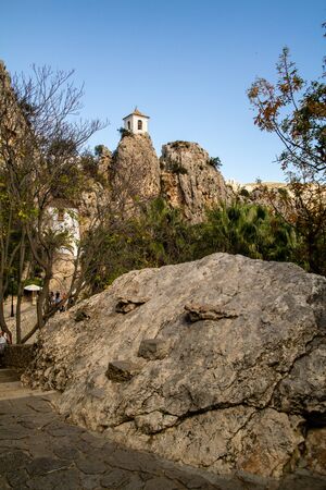 Polop, Valenciana, Spain - Nov 04 2019 : Streets and views of Guadalestのeditorial素材