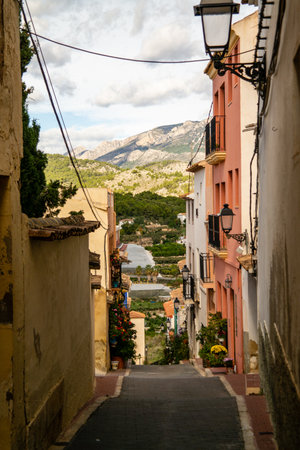 Polop, Valenciana, Spain - Nov 04 2019 Streets of Polopのeditorial素材
