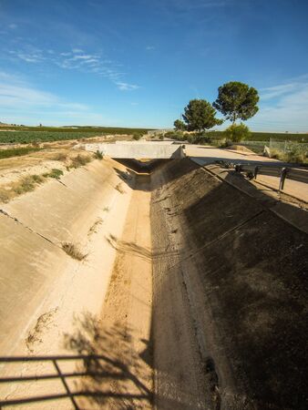 dried out aqueduct used to provide water to spanish fieldsの写真素材