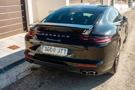 Torrevieja, Valenciana, Spain - Jan 12 2020 : Porsche Panamera 4s parked in spanish urbanisationのeditorial素材