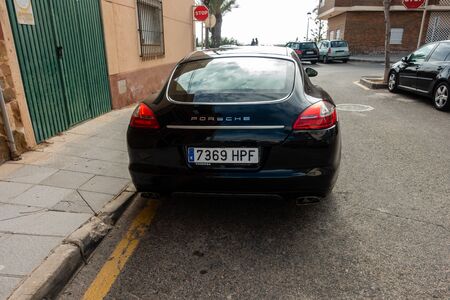 Torrevieja, Valenciana, Spain - Feb 07 2020 : Porsche Diesel car parked in spanish urbanisationのeditorial素材